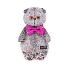 Мягкая игрушка Budi Basa Кот Басик в галстуке-бабочке в пайетках, 19 см