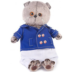 Мягкая игрушка Budi Basa Кот Басик в синем кителе, 19 см