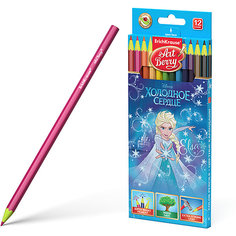 Пластиковые цветные карандаши ErichKrause "ArtBerry" Холодное сердце Эльза и волшебство Северного сияния, 12 цветов