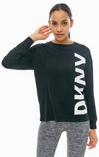 Хлопковая футболка с длинными рукавами Dkny