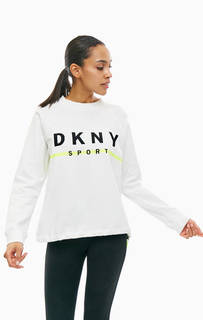 Хлопковый свитшот с вышивкой Dkny