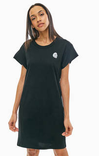 Черное платье-футболка с логотипом бренда Cheap Monday