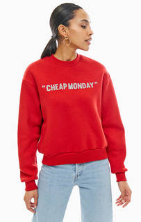 Свитшот красного цвета с принтом Cheap Monday