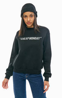 Свитшот черного цвета с принтом Cheap Monday