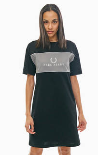 Платье-футболка из хлопка с вышивкой Fred Perry