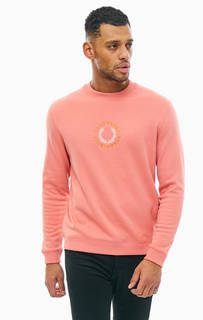 Коралловый свитшот с логотипом бренда Fred Perry
