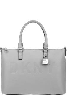 Сумка из зерненой кожи с тиснением Dkny