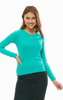 Хлопковый джемпер мятного цвета United Colors of Benetton