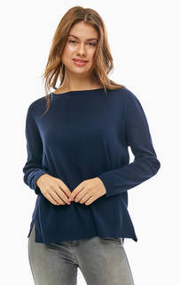 Синий хлопковый джемпер оверсайз United Colors of Benetton