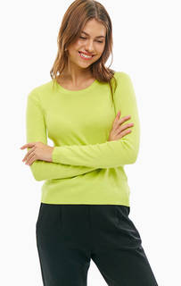 Хлопковый джемпер желтого цвета United Colors of Benetton