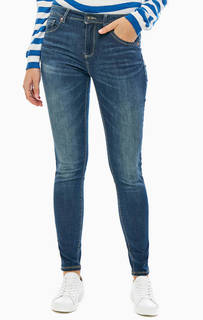 Синие джинсы скинни с высокой талией United Colors of Benetton