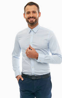 Классическая приталенная рубашка из хлопка United Colors of Benetton