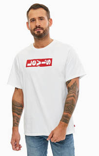 Белая хлопковая футболка с принтом Levis®