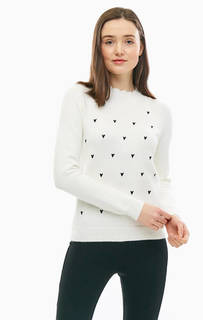 Белый джемпер с вышивкой Tom Tailor Denim