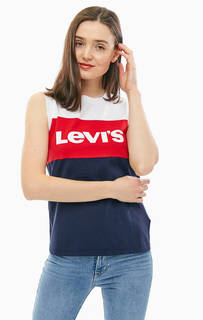 Хлопковый топ оверсайз с логотипом бренда Levis®