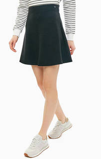 Расклешенная юбка черного цвета Tom Tailor Denim