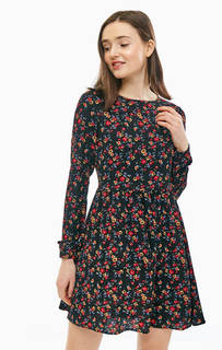Короткое платье с цветочным принтом Tom Tailor Denim