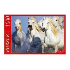 Пазл Рыжий кот Белые лошади