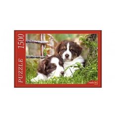 Пазл Рыжий кот Щенки