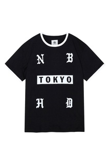 Черная с белым футболка adidas x Neighborhood