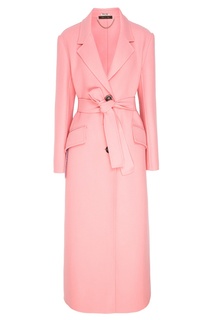 Розовое пальто из шерсти Miu Miu