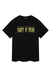 Футболка с логотипом и принтом на спине Marcelo Burlon County Of Milan