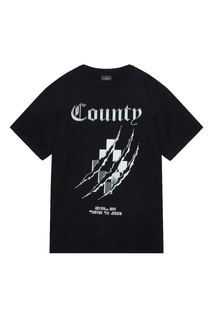 Черная хлопковая футболка с принтом Marcelo Burlon County Of Milan