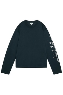Лонгслив с логотипами на рукавах Kenzo