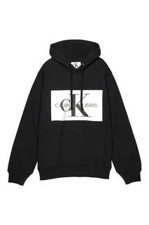 Черное худи с логотипом Calvin Klein Jeans