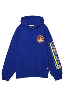 Синее худи с логотипами Tommy Jeans