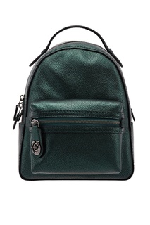 Зеленый кожаный рюкзак Campus Coach
