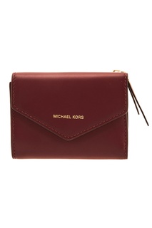 Бордовый кожаный кошелек Blakely Michael Michael Kors