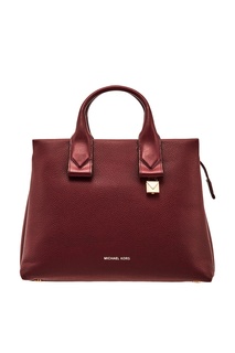 Бордовая кожаная сумка Rollins Michael Michael Kors