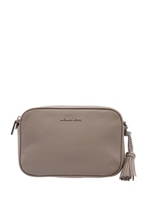 Серая сумка Crossbodies из кожи Michael Michael Kors