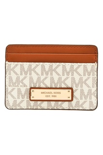 Двухцветная визитница Money Pieces с логотипом Michael Michael Kors