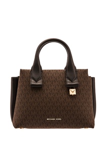 Коричневая сумка Rollins с монограммами Michael Michael Kors