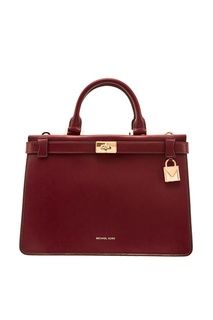 Кожаная бордовая сумка Tatiana Michael Michael Kors