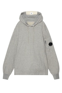 Серое худи с линзой на рукаве C.P. Company