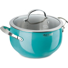 Кастрюля 2,8 л с крышкой 18 см Rondell Turquoise (RDS-717)