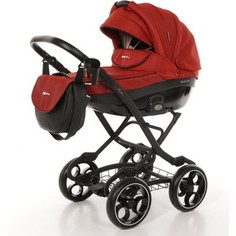 Коляска 2 в 1 Mr Sandman Maestro 50% Эко кожа терракотовый в принт