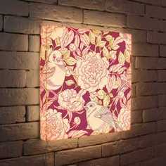 FotonioBox Лайтбокс Птицы и цветы 45x45-002