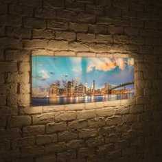 FotonioBox Лайтбокс панорамный Огни NYC 45x135-p016