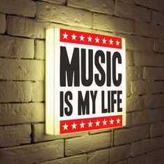 FotonioBox Лайтбокс Music is my life 35x35-072
