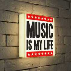 FotonioBox Лайтбокс Music is my life 25x25-072