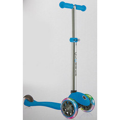 Самокат-кикборд Globber 18 PRIMO LIGHTS V2 (свет.колеса) голубой 423-101-2