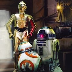 Фотообои Star Wars STAR WARS Three Droids (1,84х2,54 м)