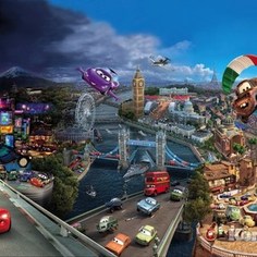 Фотообои Disney Cars World (3,68х2,54 м)