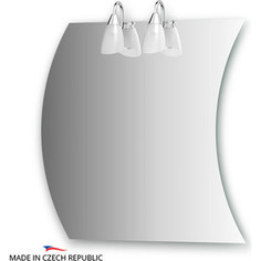 Зеркало Ellux Classic 60/70х70 см, с 2-мя светильниками 80 W (CLA-A2 0416)