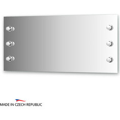 Зеркало Ellux Rondo 130x60 см, с 6-ю светильниками 240 W (RON-A6 9005)