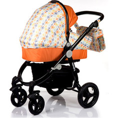 Коляска 2 в 1 BabyHit Valente Бело-оранжевый VALENTE WHITE ORANGE
